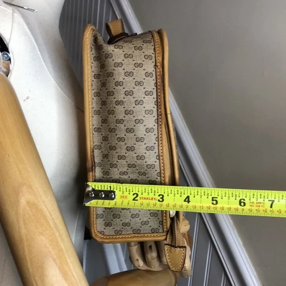 GUCCI Ophidia Micro GG Top Handle Full Zipper Travel Carry Case Vintage